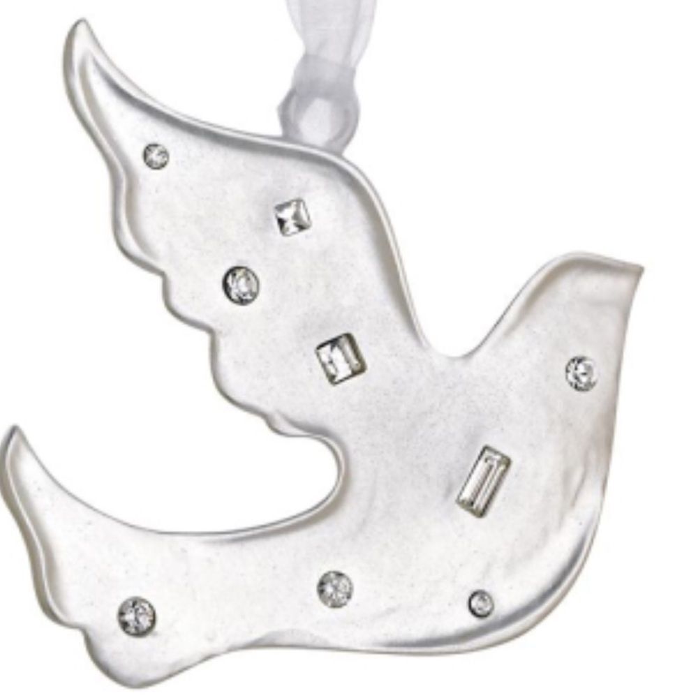 2013 Lunt Winter Wonder Collection Etruscan Silver Dove Ornament